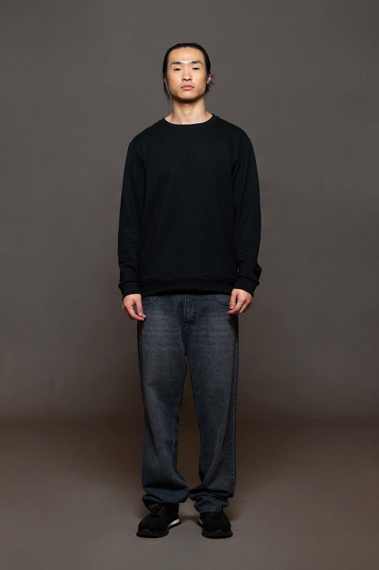 8012NE - BUZO CAPUCCINO NEGRO